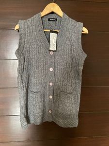 Grey Knitted Vest (xl)