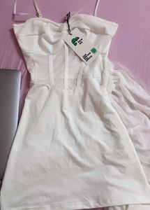 Newme White Corset Dress