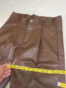 Brown fall  Leather Pants ( brand new) 🤎