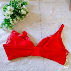 Red Glittery Bra
