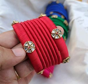 Handcrafted Silk Thread Bangles Set