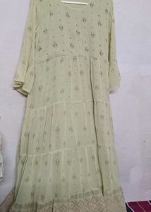 Lime Green Tiered Maxi Dress