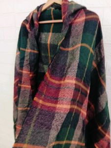 Plaid Hooded Scarf
