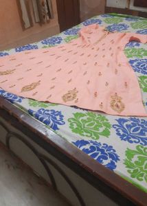 Peach Embroidered Gown