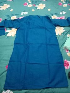 Elegant Pain Pure  Cotton RamaBlue Kurta