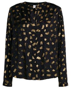 Fabienne Chapot Sunset Foil Print Blouse ✨🖤