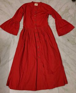 Bombay Paisley Red Long Dress