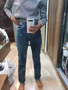 Women&#39;s dark wash straight leg jeans