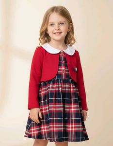 Plaid Dress with Jacket