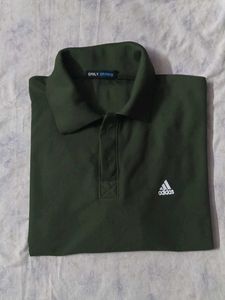 Olive Collar T-Shirt
