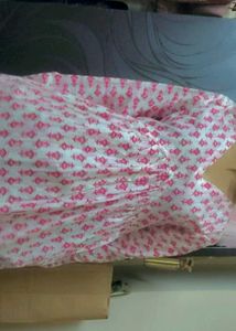 Pink Printed Kurta