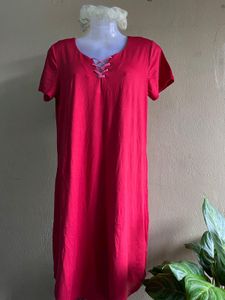 Red Cotton Dress 🎀
