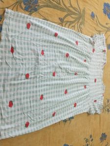 Strawberry Gingham One Piece Night Suit