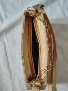 Gold Shimmery Sling Bag