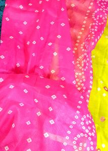 Kurthi Set Parrot Green Kurth Pink Dhuppatta 💖💖