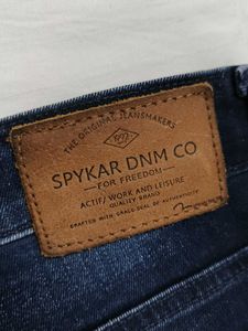 Spykar Men Dark Blue Slim Fit Narrow Length Jeans