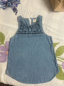 GAP Embroidered Denim Top