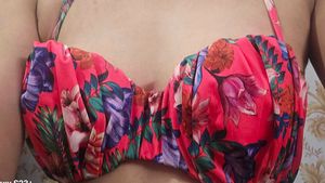 Floral Halter Bikini Top