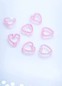 Pink Heart Slider Bead,BallChain Lock, Keychain Se