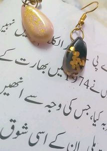 Resin art earrings