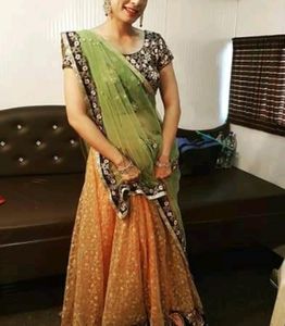 Elegant Peach Lehenga Choli Set