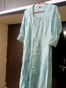 NEW SHARIFA BLUE ANARKALI KURTA