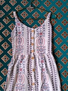 White Printed Dress