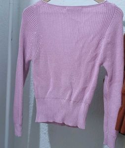 ZARA Pink Knit Sweater
