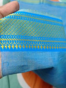 New Cotton Sky blue Colour Material (Unused)