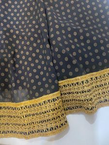 Polka Dot Black &amp; Gold Skirt