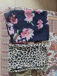 Floral and lion print stoles combo