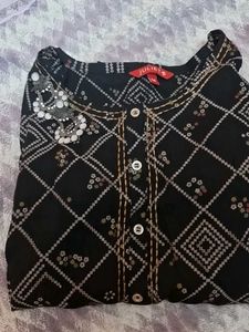 Black Printed Kurti