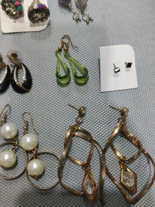 Combo Of 14 Earrings And Nosepins 🥳