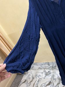 Price Drop Zudio Navy Blue Full Length Flared Gown