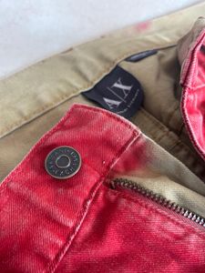 Armani Exchange Red Corduroy Pants
