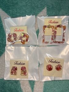 Set of 4 Resin Earrings