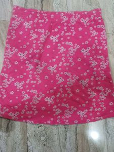 Pink Floral Skirt