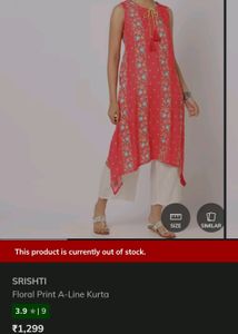 SRISHTI Floral Print A-Line Kurta