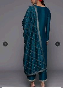 Teal Embellished Salwar Kameez