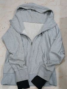 Gray Zip-Up Hoodie