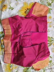 Pink Saree with Blouse