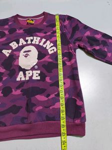 A BATHING APE Kids&#39; Colour Camo College Crew-neck