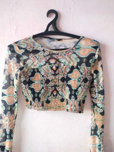Patterned Crop Top