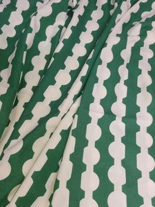 Green &amp; White Dress Material