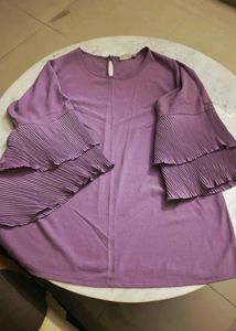 Mauve Party Wear Chiffon Top