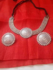 New Oxidised Silver Necklace Set