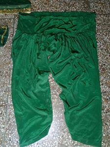 Green Silk Suit Set With Dupatta