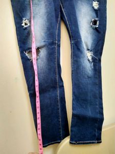 Dark Blue Boy&#39;s Ragged Jean