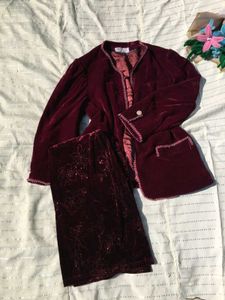 Cord- set Vintage Velvet Jacket and dress