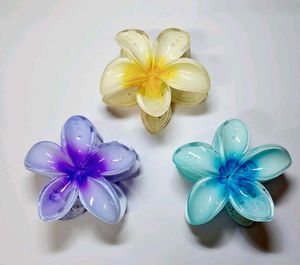 Floral Hair Claw Clips - Set of 3